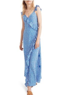 Madewell Blue Floral Maxi Dress